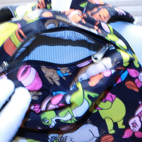 Disney Loungefly Winnie The Pooh Characters Black Large Nylon Backpack 01220316 - Picture 8 of 16